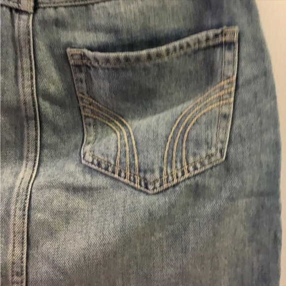 Hollister size 0 (w24) height rise jean skirt with frayed hem 5 pocket - Picture 5 of 12